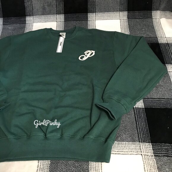 VS PINK 2004 LIMITED EDITION PINK FRIDAY DEEP FOREST CREW SWEATSHIRT - Picture 8 of 10